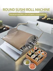 GZZT MSR-Machine à Sushi en Acier Inoxydable, Appareil Commercial, pour Faire des Rouleaux Ronds ou Carrés, Style Californie