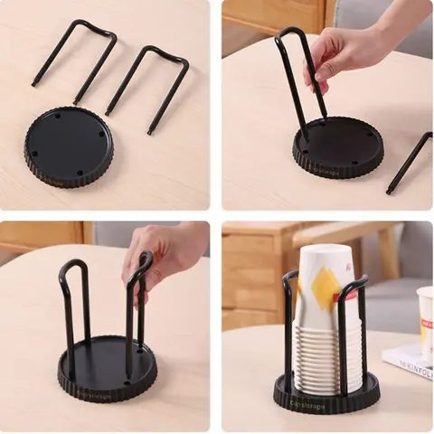 Pappersmugghållare Multifunktionell skrivbordsmugghållare Muggorganisatör Dispenser Mini-tepåsar Kaffepåsar Förvaringsorganisatör 10 best sales pappersmugghållare - №8