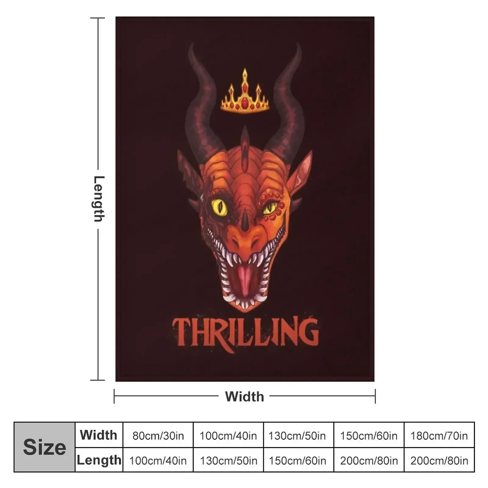 Wings of Fire - Queen Scarlet - Thrilling Throw Blanket couch cozy soft plush fuzzy picnic outdoor blanket