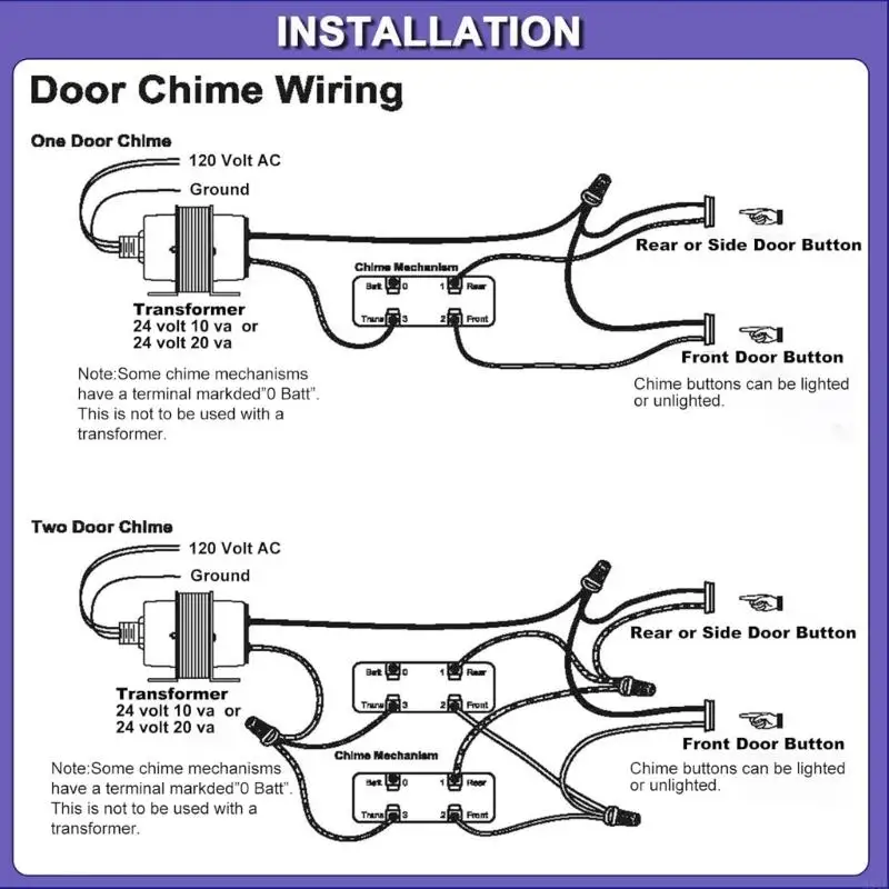 

581E Doorbell Power Supply Unit Low Changer 16V 30VA Hardwired Door Chimes Changer Doorbell Power Supply