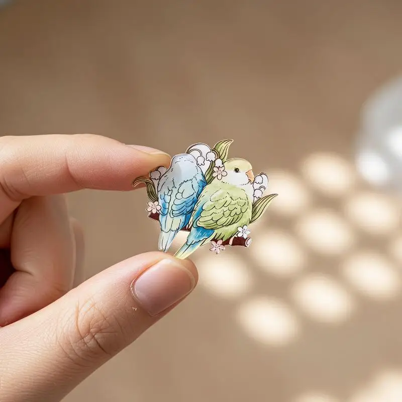 Cute Parrot Refrigerator Magnets Funny Kawaii Animal Decor Magnets 6/12Pcs for Home Kitchen Whiteboard School Locker Party Souv