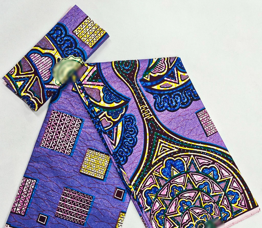 Nigerian Veritable Dutch Wax High Quality Ankara Fabrics African Real Wax With Stones 6 Yards Nigerian Sewing Women Dress