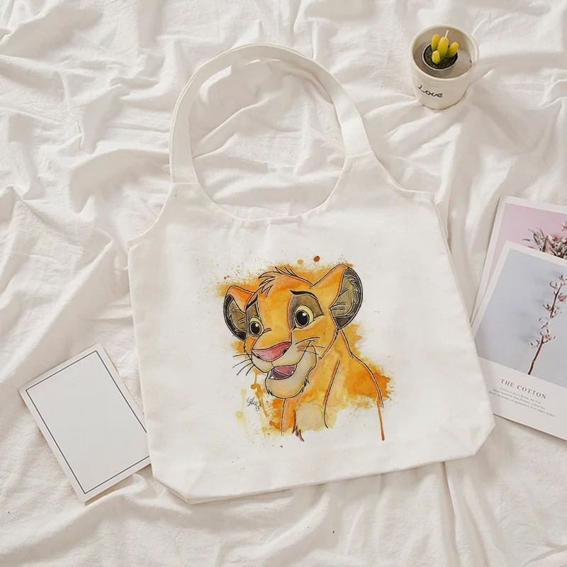 Fashion New Disney The Lion King Tote Bag Canvas Shoulder Bag Eco Hakuna Matata Shopping Bag Women Tote Shopper Bag Female