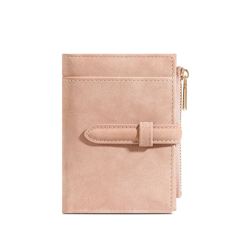 Women's Short Wallet with 8 Card Slots & Zipper Coin Pocket - Blocking Multi-Function Purse (New Design) cartera mujer