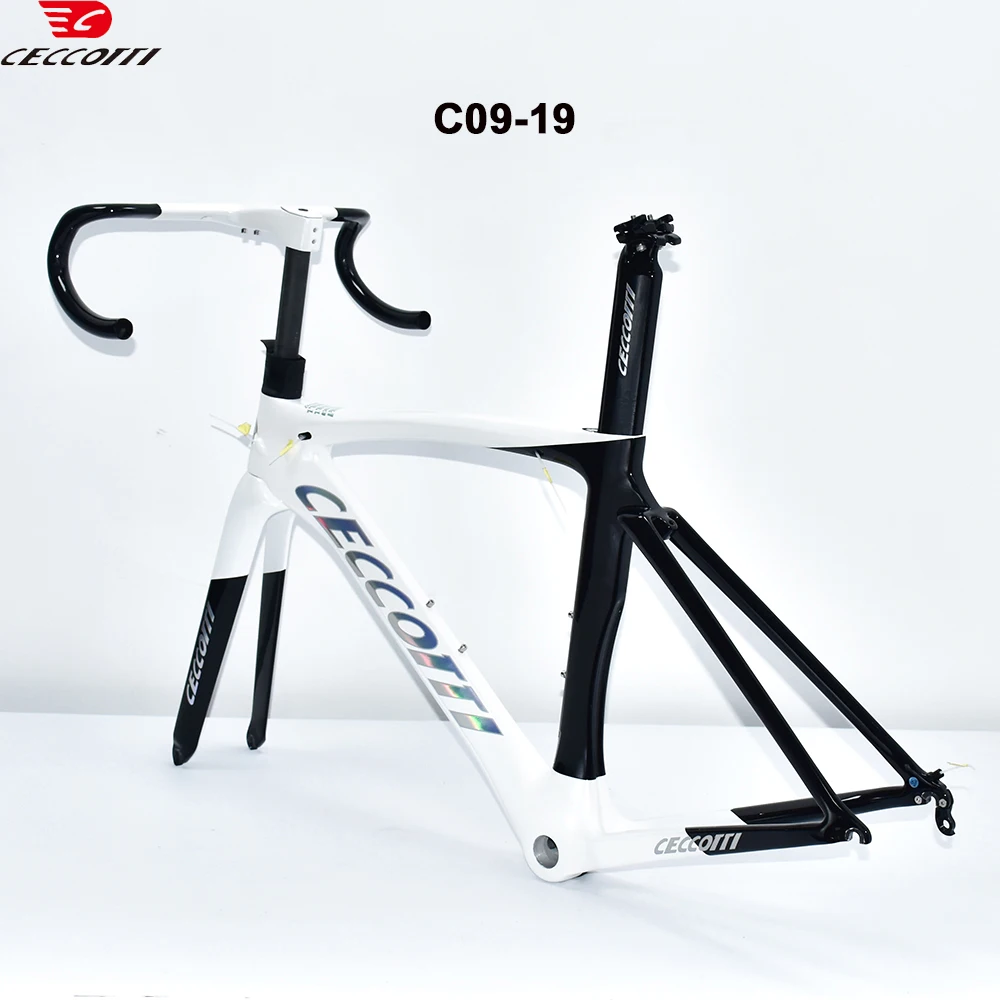 Ceccotti Factory Road Bike Frame fit Max 700*28C tires V Brake Bicycle Frameset available size 49-58cm Carbon Frame