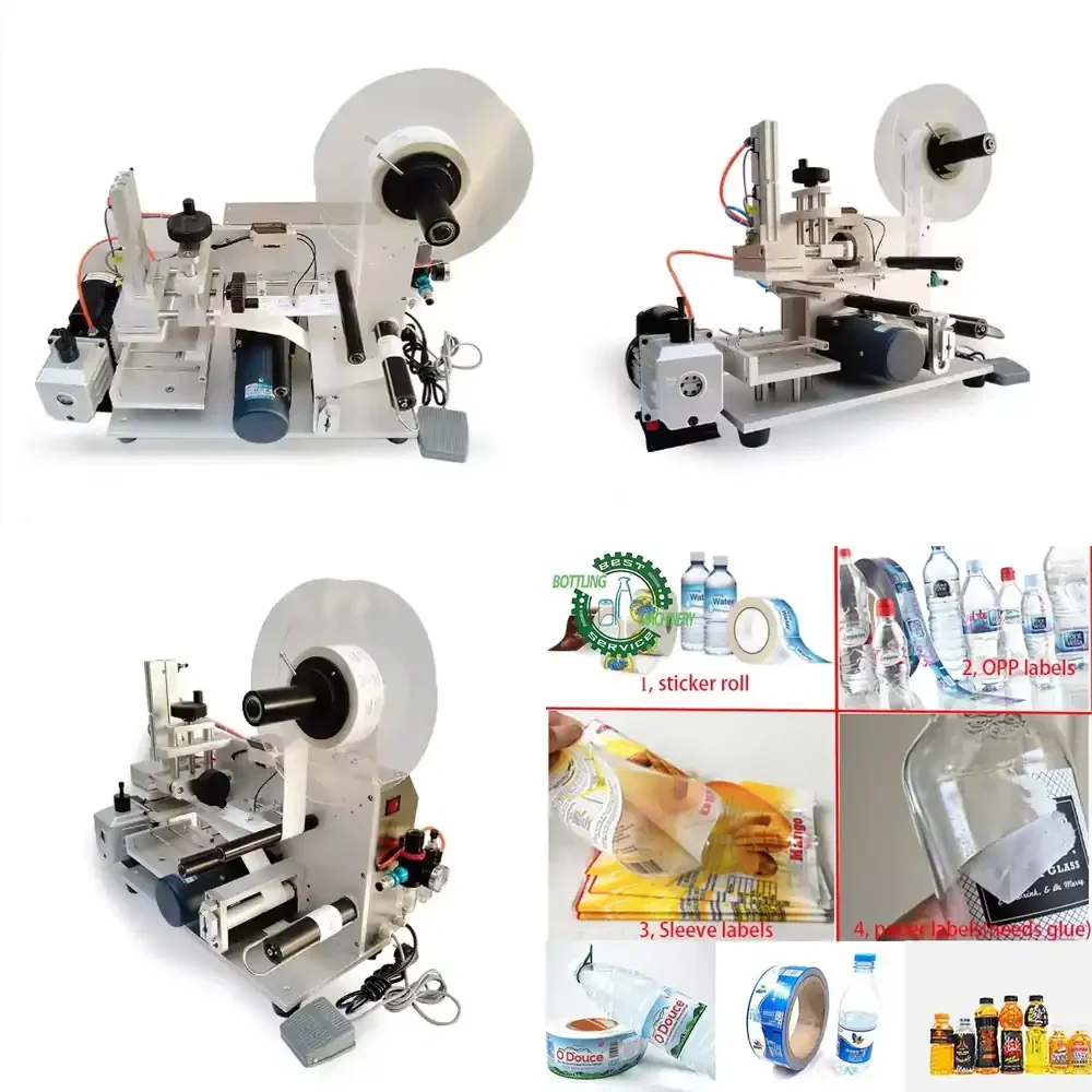 automatic perfume laundry detergent Hand Sanitizer flat bottle cover lid self adhesive labeler labelling hines