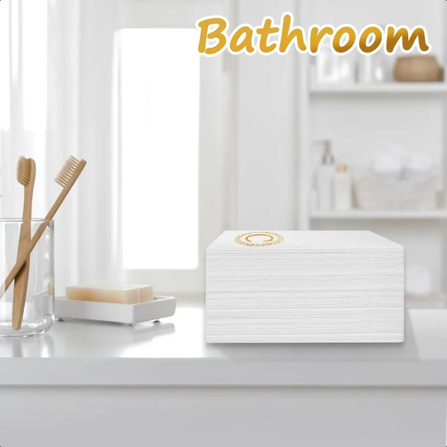 100 Tovaglioli con monogramma dorato Asciugamani con lettera G Tovaglioli decorativi per la cena per gli ospiti Asciugamani con monogramma per il bagno Weddin