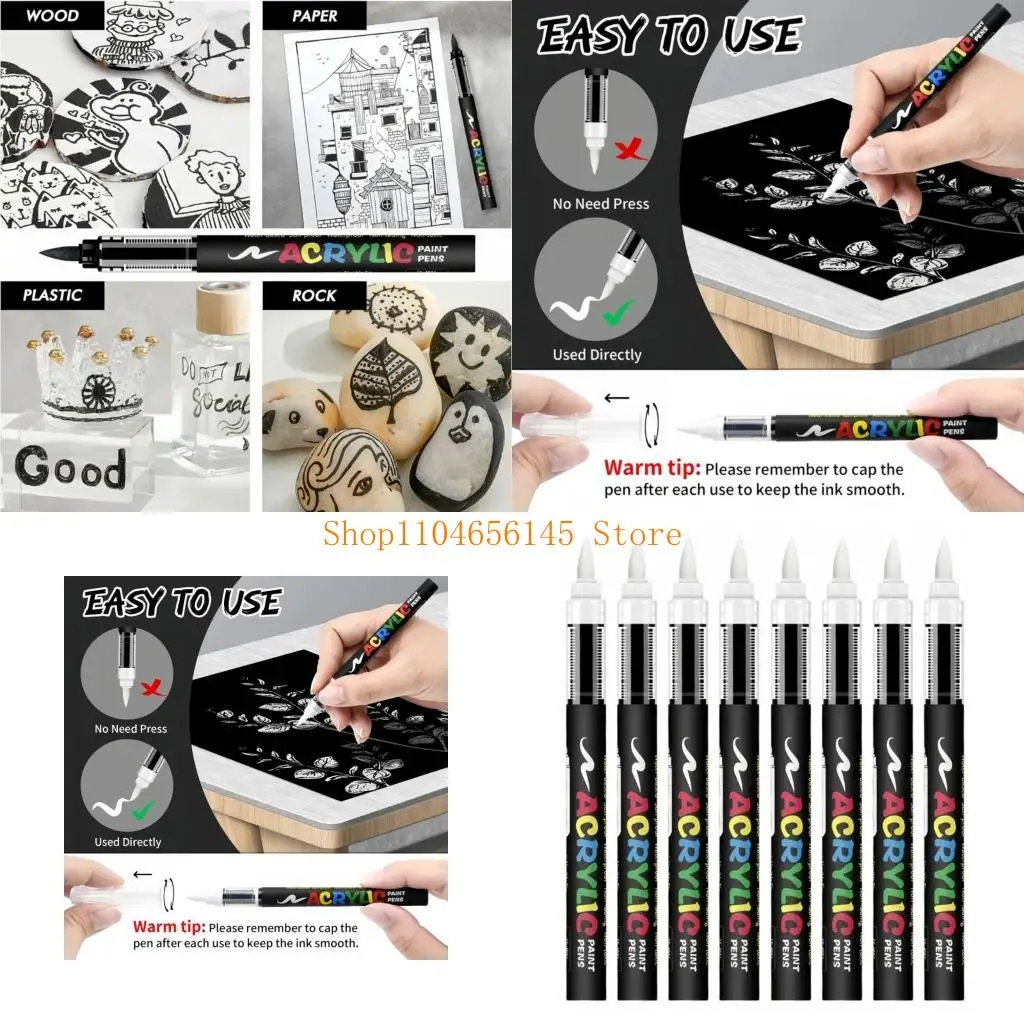 

5asd 8Pcs Soft Tip Watercolor Markers Flexible Brush Pens Art Marker Paint Markers For Artistic Coloring Creative Design