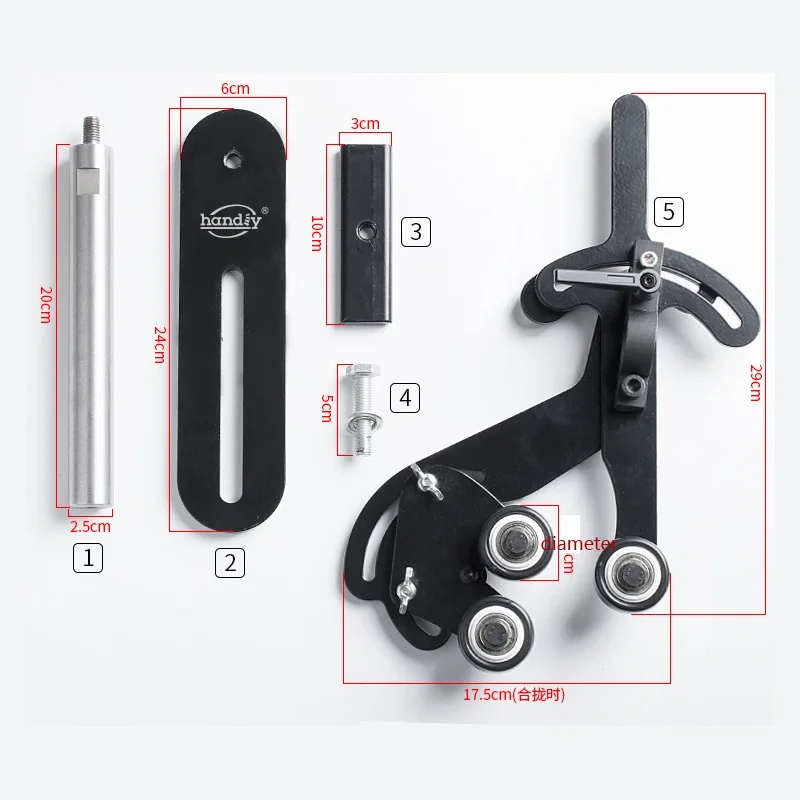 Telaio centrale per tornio multifunzionale Staffa rotante in legno anti-vibrazione Accessori di supporto Strumento stabilizzatore di bloccaggio ausiliario