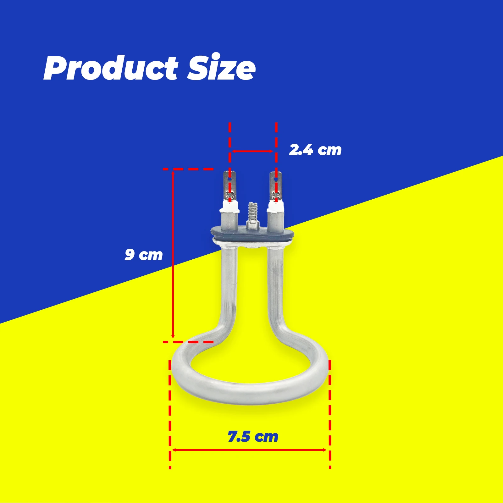 MD-MH-E51/Heatwell-SU3828(Interchangeable) 220V-240V 1800W Dishwasher Parts Heating Element for Midea Candy Hansa Gorenje Bomann