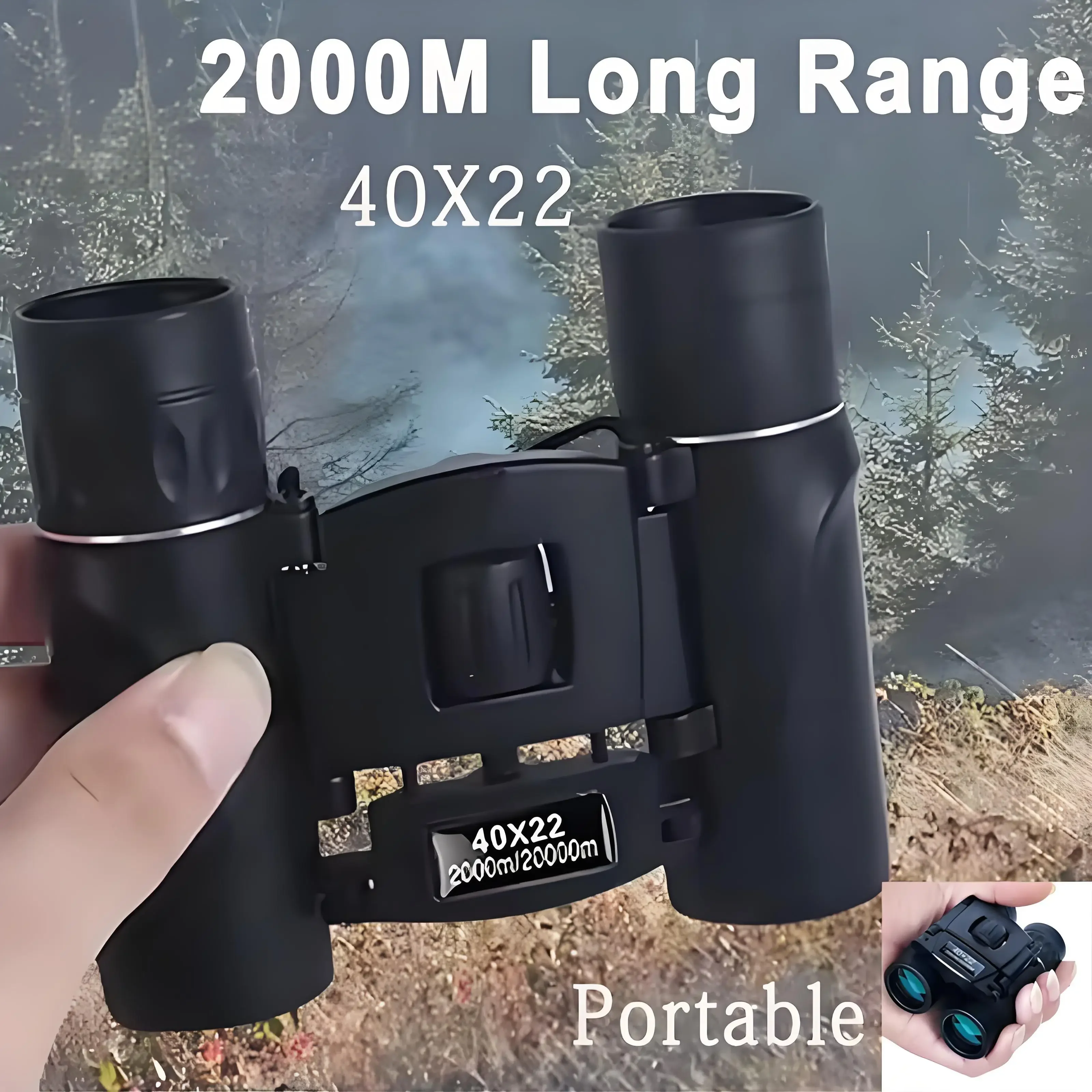 500X25 HD Powerful Binoculars 100000M Long Range Folding Mini Telescope FMC Optics For Outdoor Camping Travel Hunting Sports