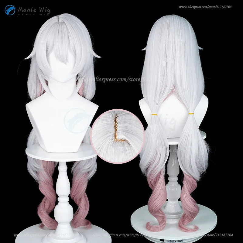 Theresa Apocalypse parrucca Cosplay parrucche Anime 90cm argento bianco rosa parrucche sfumate parrucca donna capelli sintetici resistenti al calore