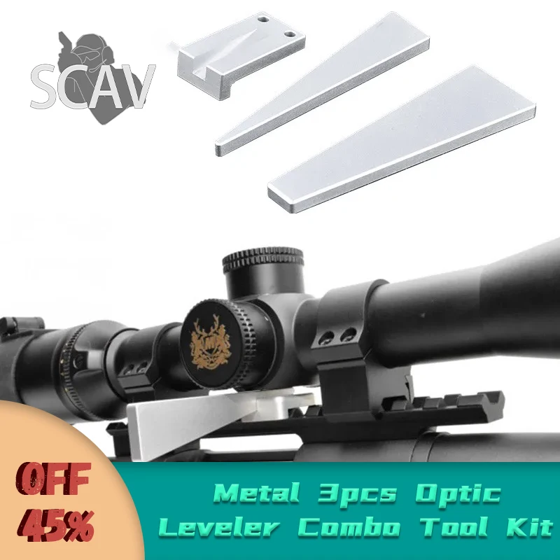 

Metal 3pcs Optic Leveler Combo Tool Kit for Rifle Scope Fine Adjustment Aluminum Optical Adjust Leveling Scopes Mounted