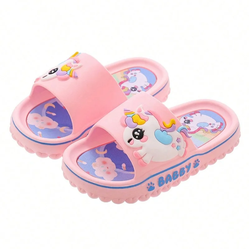 Summer slippers for girls children fashion beach shoes for boys with thick soft soles for outdoor play