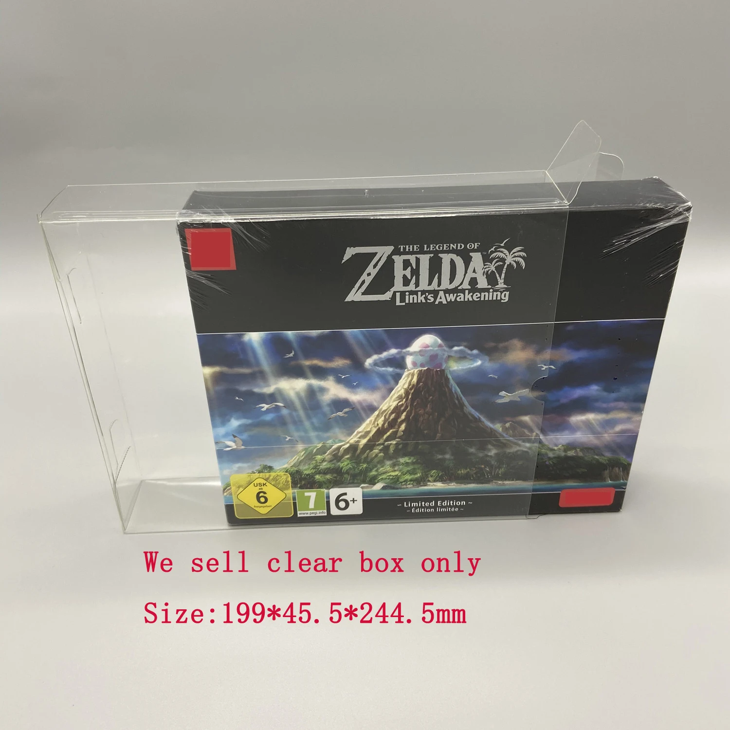 Transparent clear PET cover For Switch NS Link's awakning limited edition EU version game storage display box Collection