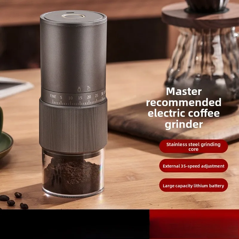 Electric Coffee Grinder, Small Automatic Home Bean Mill with Adjustable Coarseness for Espresso