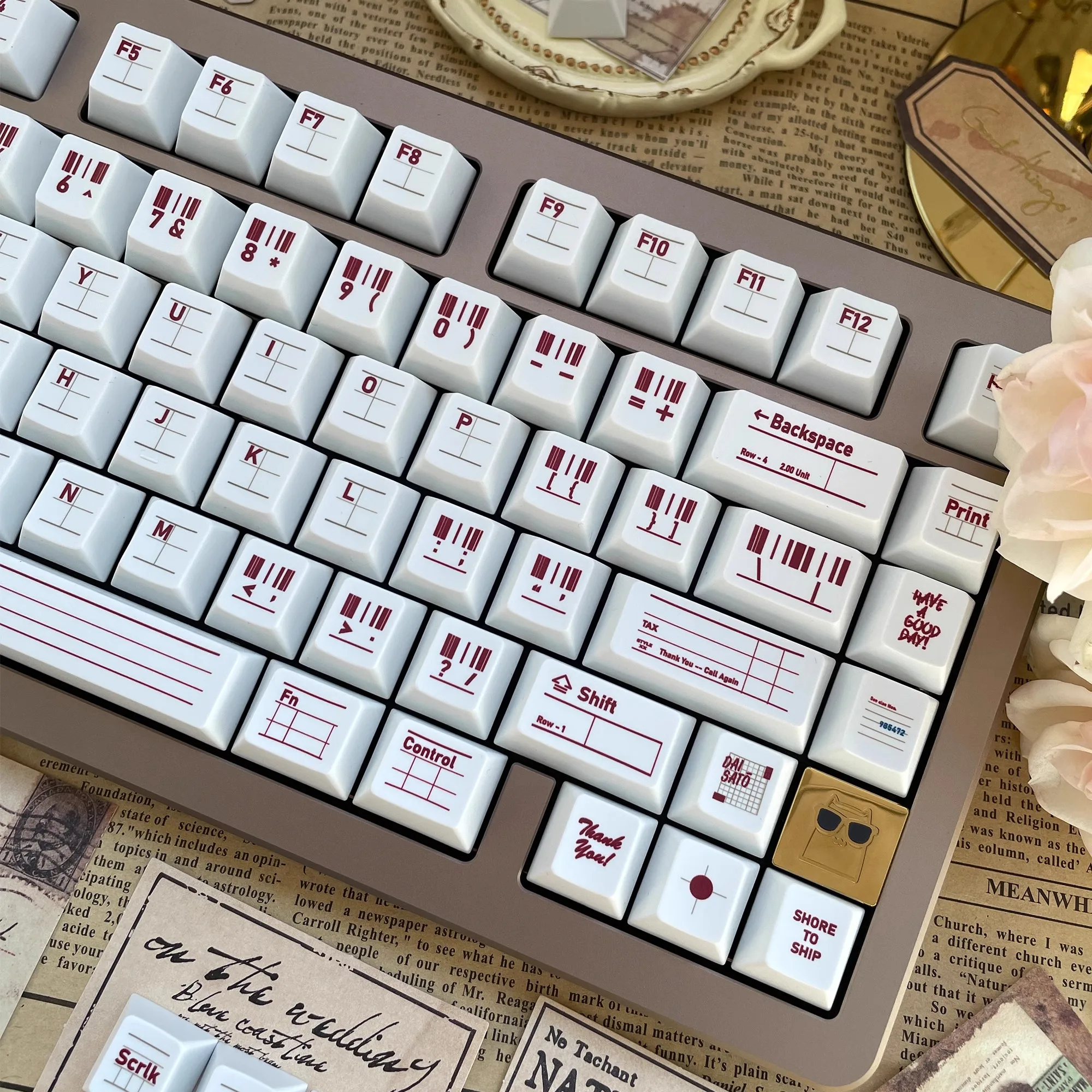 Check Theme PBT Keycaps Cherry Profile For Machanical Keyboard