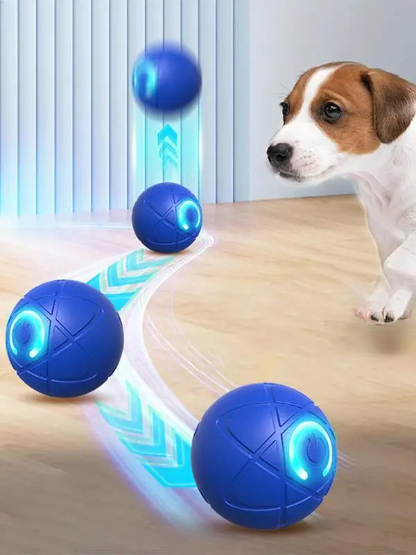 Active Rolling Ball For Dogs Vibrating Rolling Ball Automatic Rolling Ball Toys For Puppy USB Rechargeable Interactive Dog