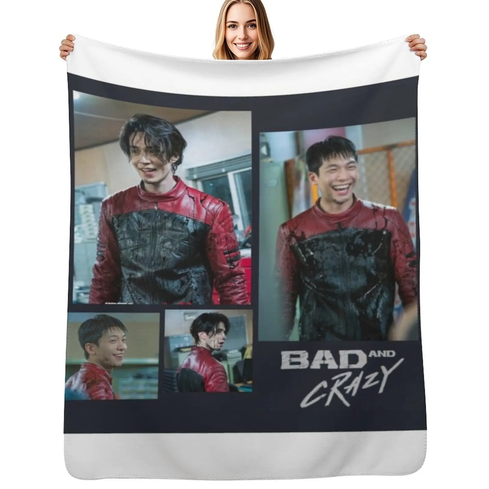 Bad and Crazy Throw Blanket All Season Lightweight Soft Blanket for Bed