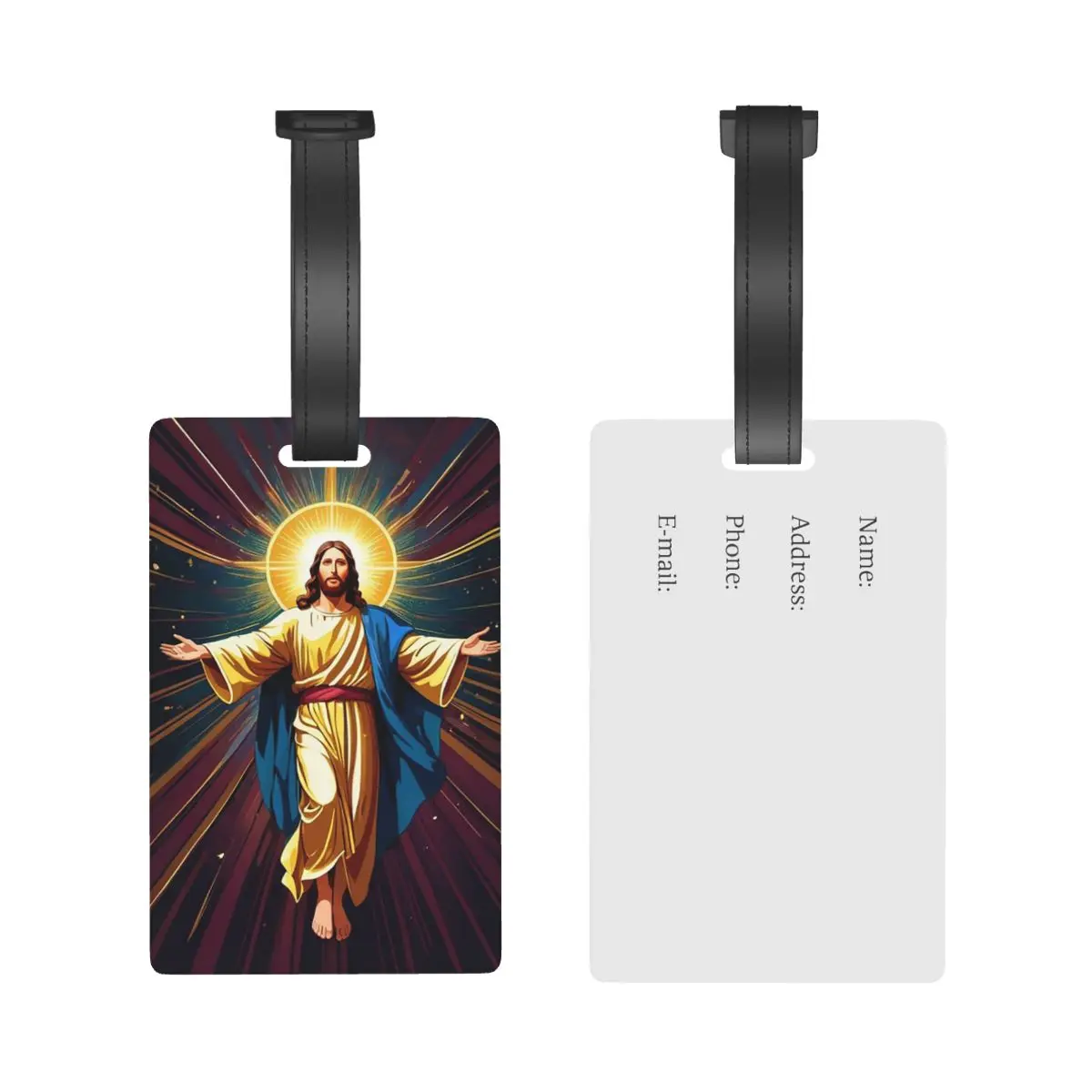 Catholicism Saints Jesus Mary Luggage Tags Suitcase Accessories Travel Baggage Boarding Tag Portable Label Holder Name Address