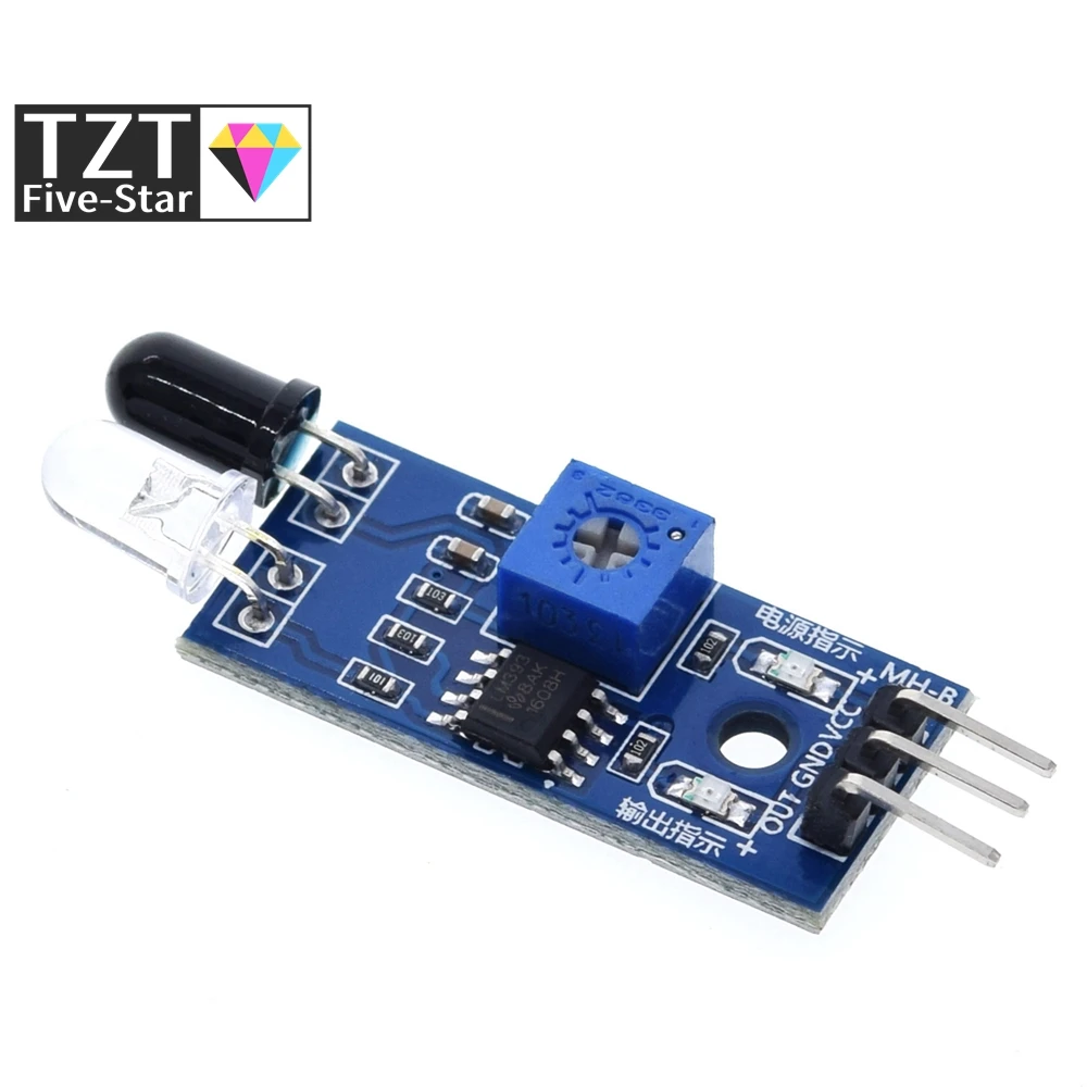 Picture 5: TZT Smart Electronics Smart Car Robot Reflective Photoelectric 3pin IR Obstacle Avoidance Detection Module For Arduino DIY KIT