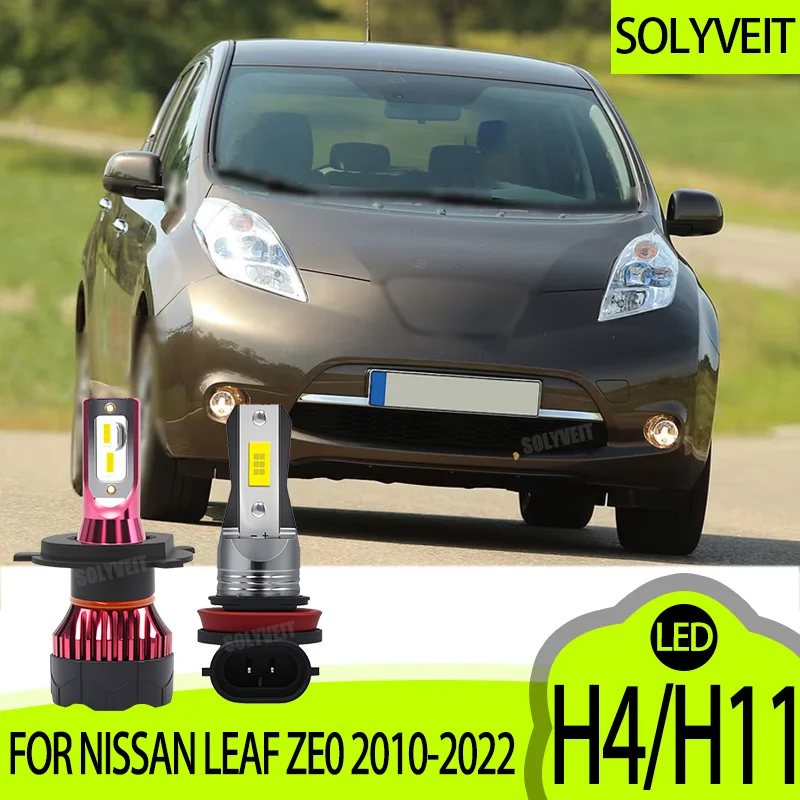 

High Bright LED Headlight Fog Light Combo Kit Easy Fit H4 H11 FOR Nissan Leaf ZE0 2010-2015 2016 2017 2018 2019 2020 2021 2022