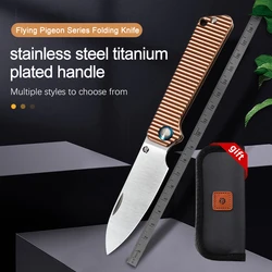 YingQu Pocket Folding Knife FS5 Cutting Fruit Knife Foldable Fishing Knife Stainless Steel Kitchen Food Grade Camping Tools