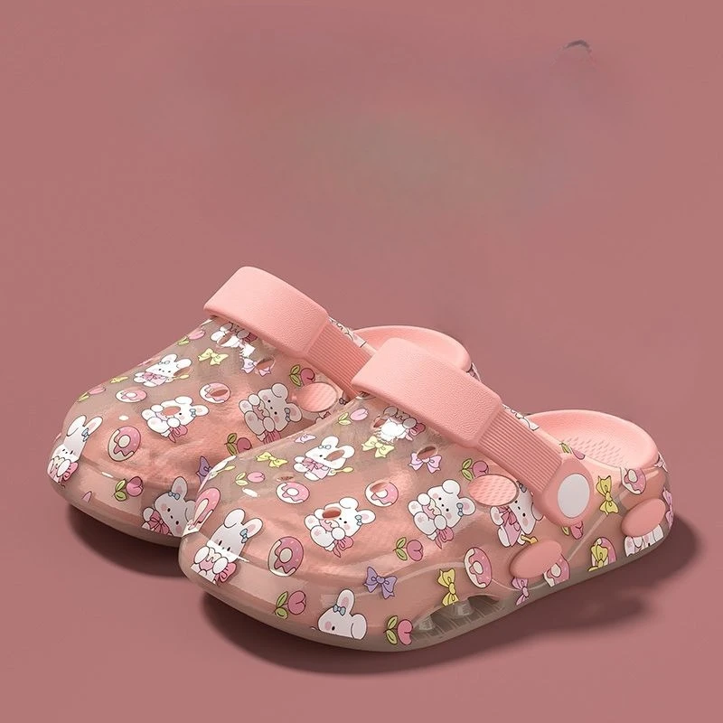 Childrens Cartoon Sandals Summer 2026 New Style Non-Slip Cute Baby Enclosed Toe EVA Soft Sole Indoor Outdoor