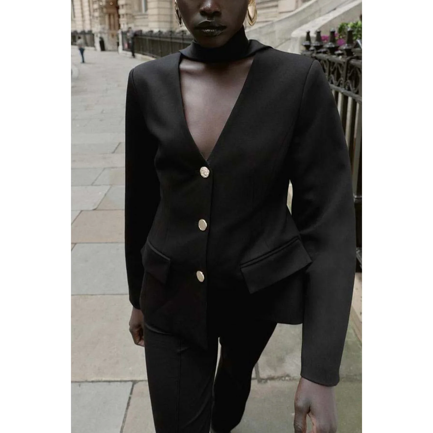 Tapete sle feminino único botão longo sve ort casaco com almofadas de ombro outono inverno nova chegada faion outerwear