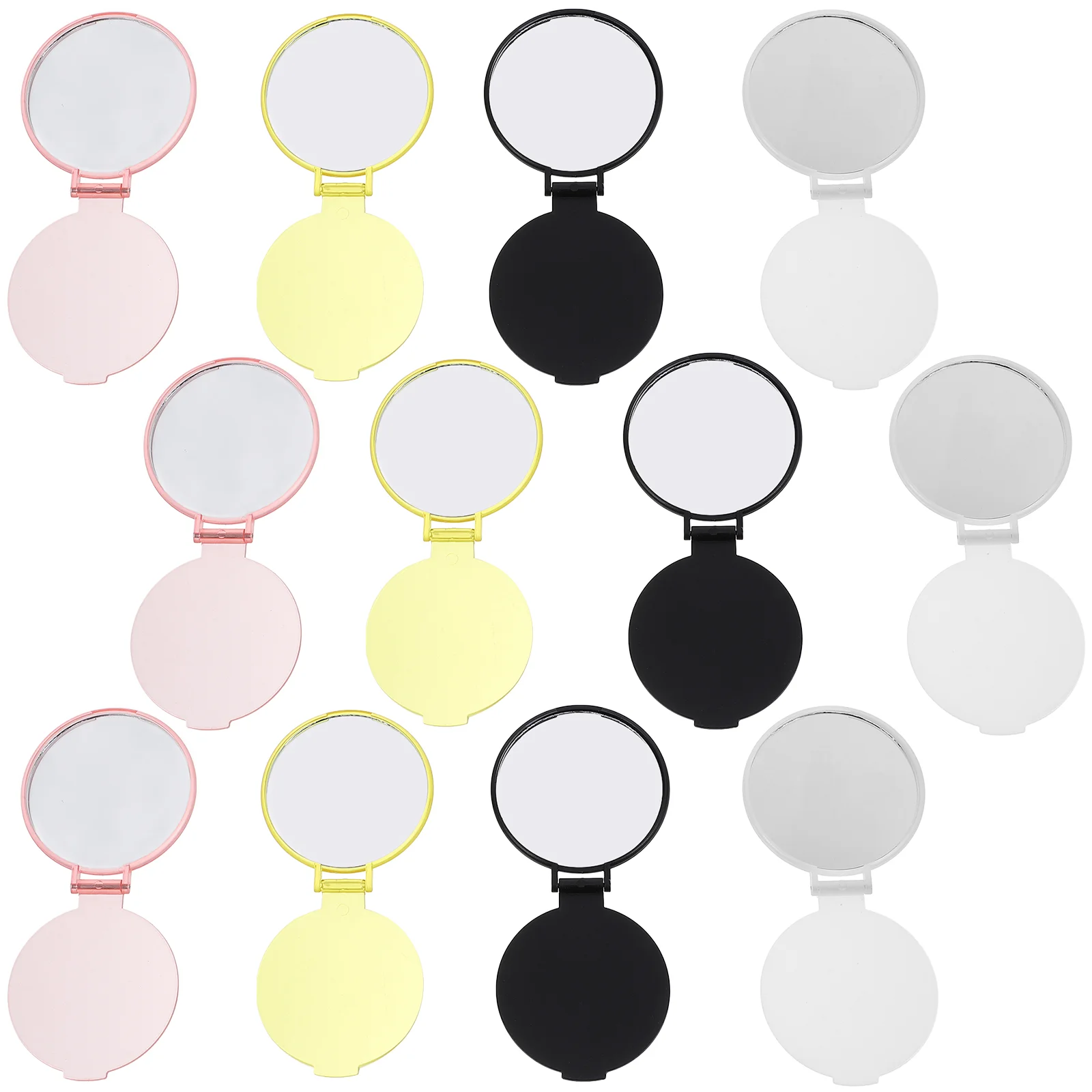 12 Pcs Girls Purses Pocket Mirror Magnifier Gift Violet Foldable Makeup Round Travel