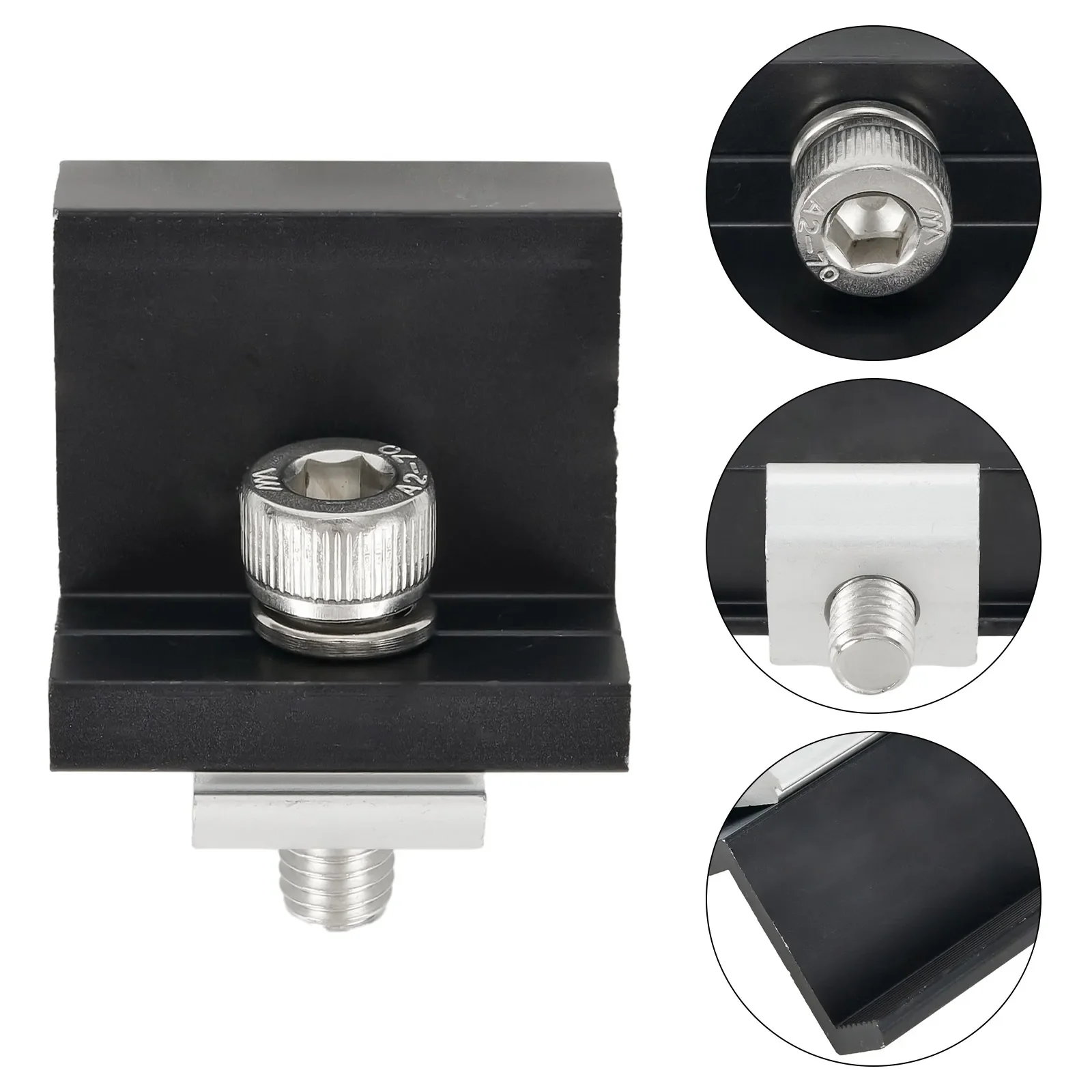 Solar Panel Bracket Fixing PV End Clamp Middle Clamp Mounting For 30/35mm Photovoltaic Support Fixing Support Solar Panels Clamp