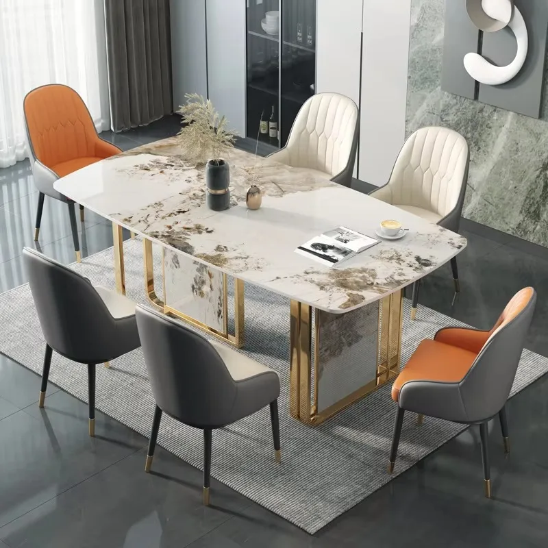 

Italian Sintered Stone Dining Table New Design Dinning Table Luxury Simple Dinning Table Set