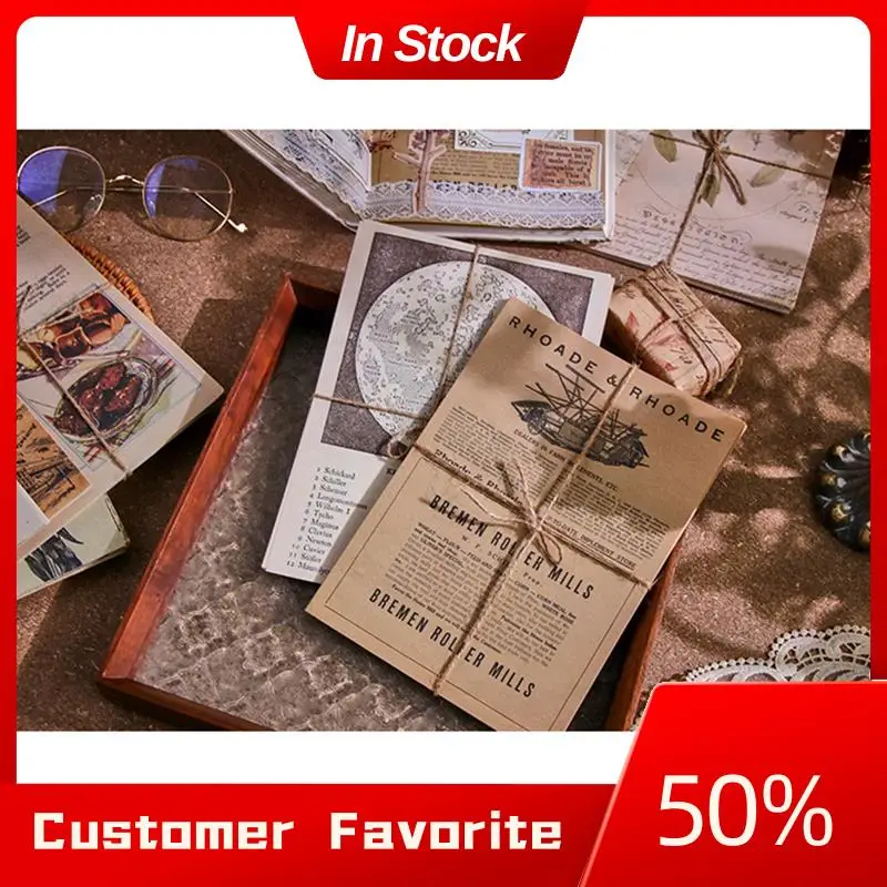 AT03 Top Retro Handbook Material Book DIY Base Material Package Retro Inspiration Series Retro Handbook Decorative Backing Paper