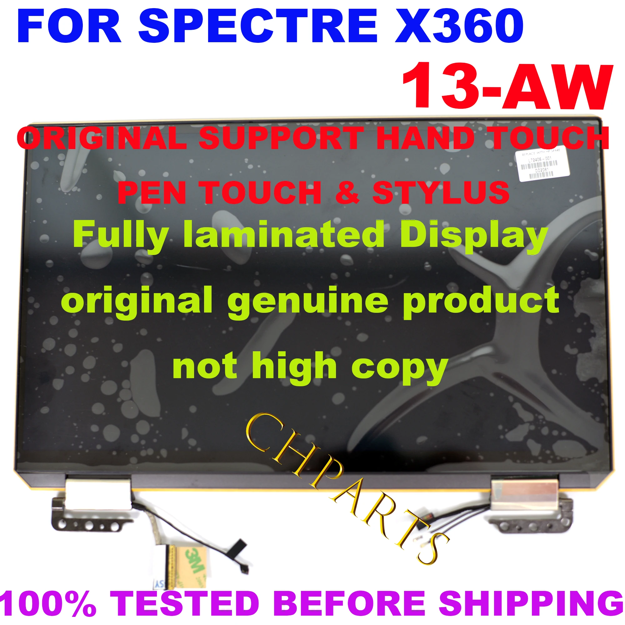 Imagem -02 - Lcd Touch Screen Montagem de Substituição Completa Fhd Uhd Oled para hp Spectre X360 13-aw Tpn-q225 133 L75192001 L72403-001