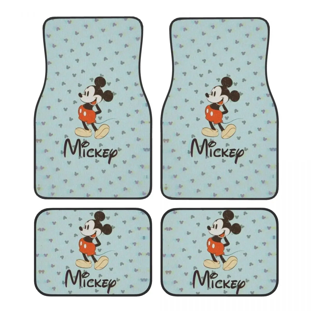 

Mickey Minnie Mouse Automotive Floor Mats for Cars Universal Fit Full Set Car Floor Mats Non-Slip for SUV Sedan