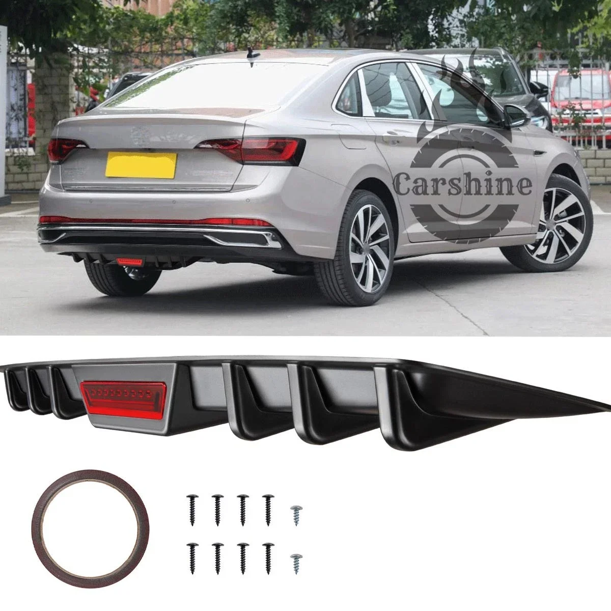 

Rear Bumper Diffuser Lip Shark Fins Splitter Spoiler For Volkswagen Sagitar 2023