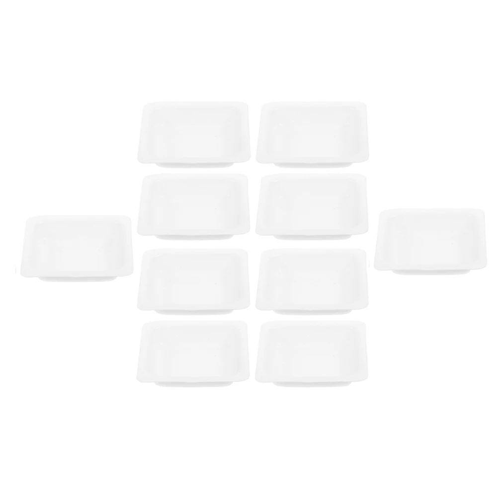 10Pcs 100Ml Small Weighing Trays Stackable Plastic Weigh Boats for Balances Microwave Moisture Analyzers Reusable