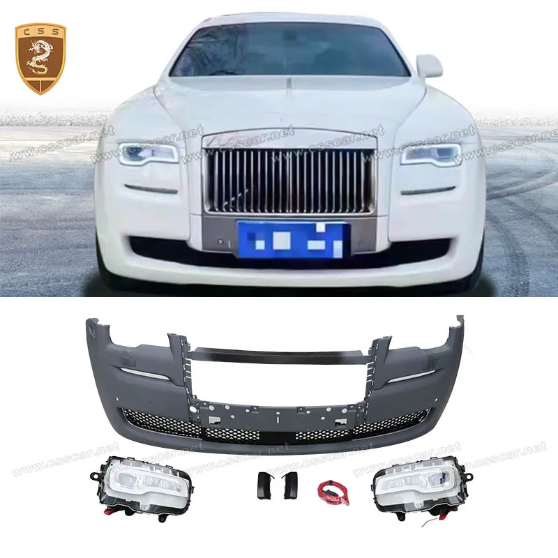 

Передний бампер в сборе с дневным ранним фонарем для рулонов Royce Ghost, обновленный новый комплект модификации автомобиля 2-го поколения