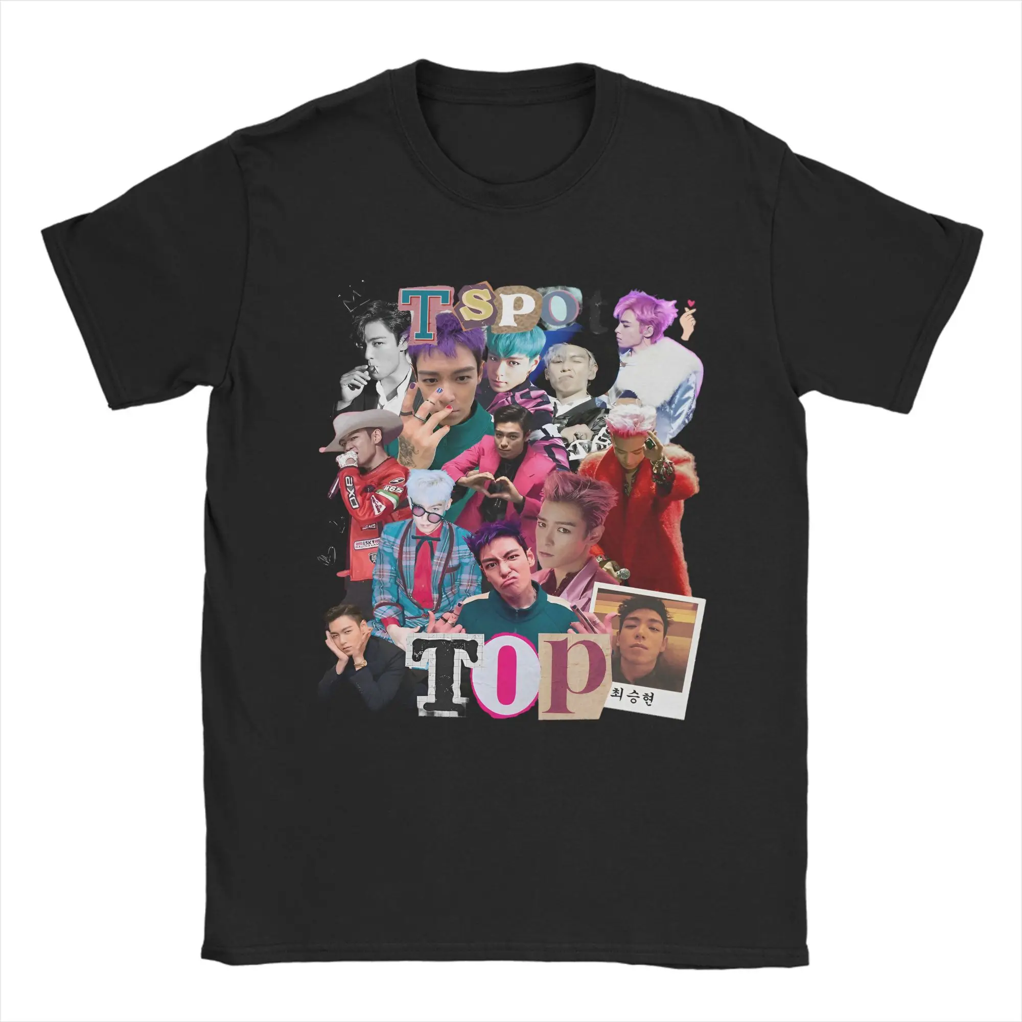 Thanos Choi Seung-hyun (T.O.P)  Player 230 T.O.P 90s T Shirt Men's Cotton Clothing Retro  Round Neck Short Sleeve