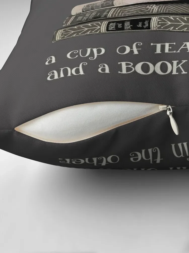 Secret to life is Tea and books Throw Pillow Throw Pillow Covers luxury home accessories ornamental pillows pillow