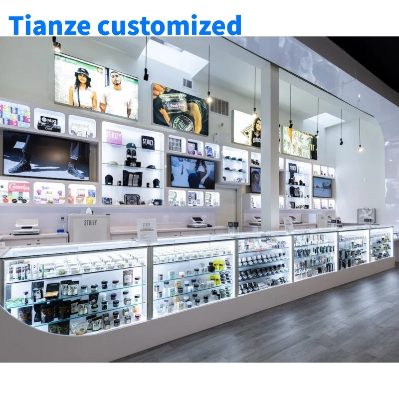 

(Customized) high quality display showcase retail glass display locable glass shop counter design