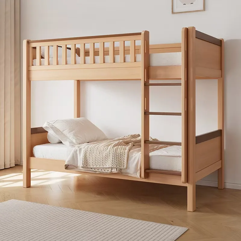 Full solid wood upper and lower beds Bunk beds Mother and child  High and low  Thickened children's beds Upper and lower