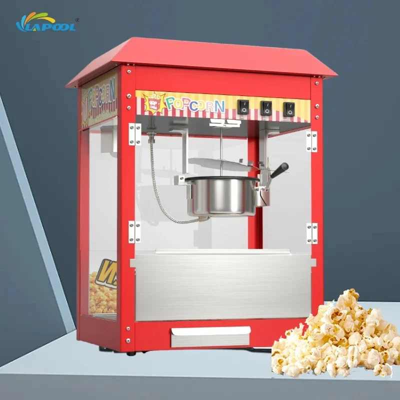 Professional Manufacturers Wholesale 220V/50Hz 1400W 8Oz Commercial Popcorn Maker Machine