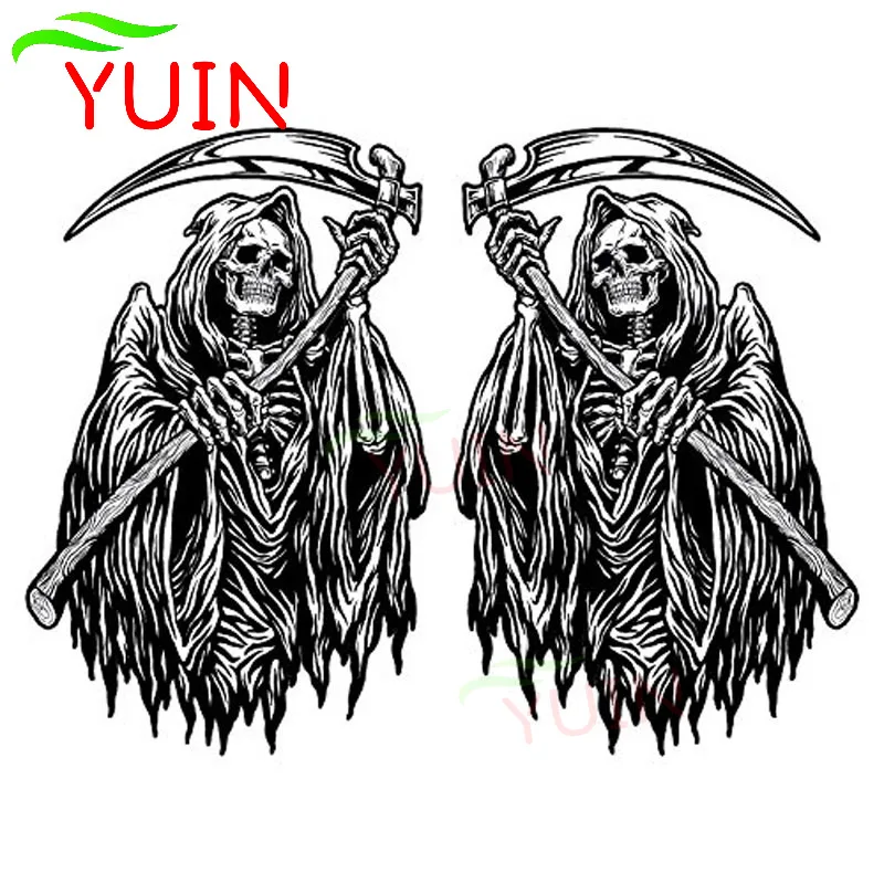 Classic Interesting DEATH SKELETON Car Sticker Personality Creative PVC Window Bumper Decoration Auto Parts Waterproof Decal