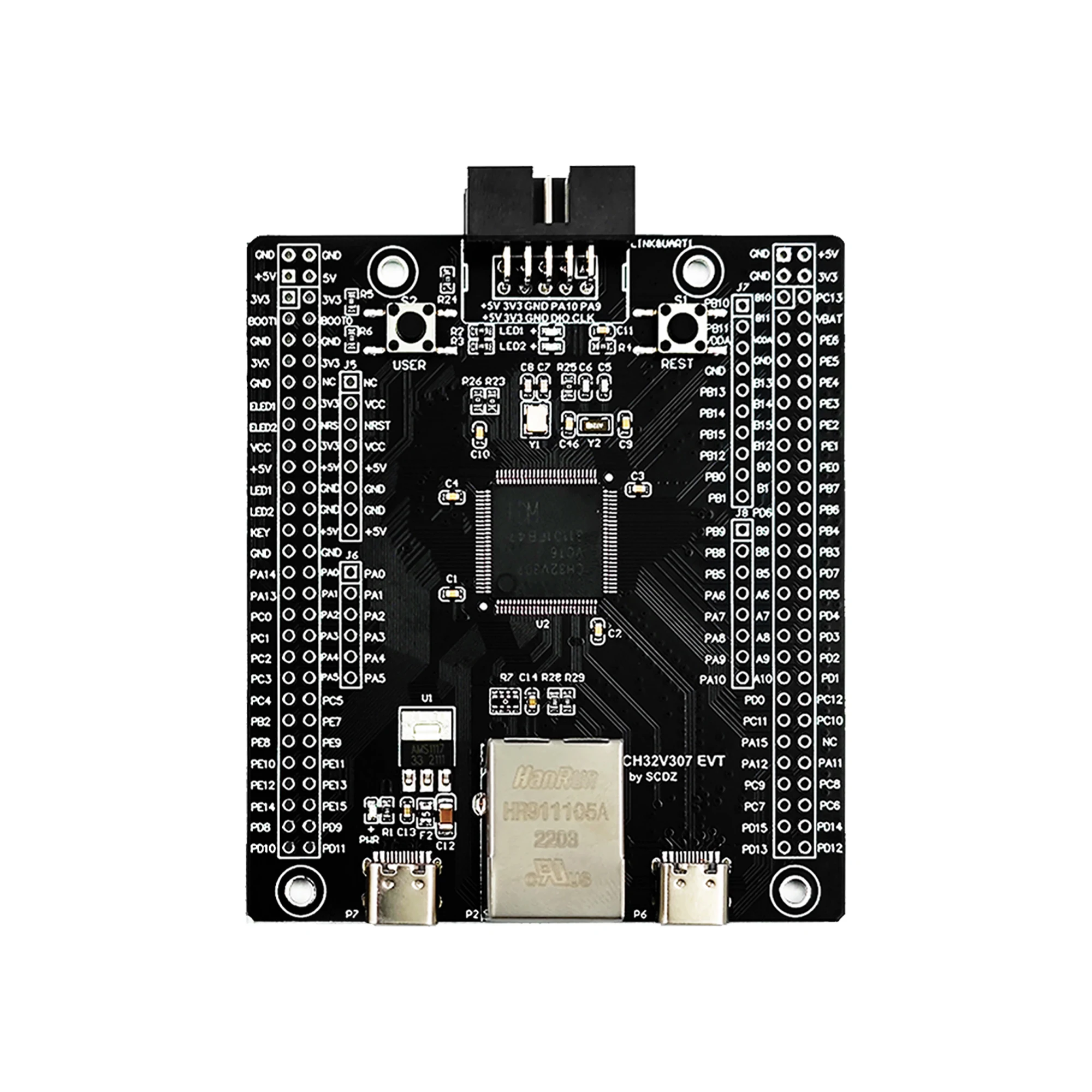 CH32V307 Evaluation Board RISC-V MCU Onboard Wch-link CH32V307VCT6 CH32V307V-EVT-R1 WCH