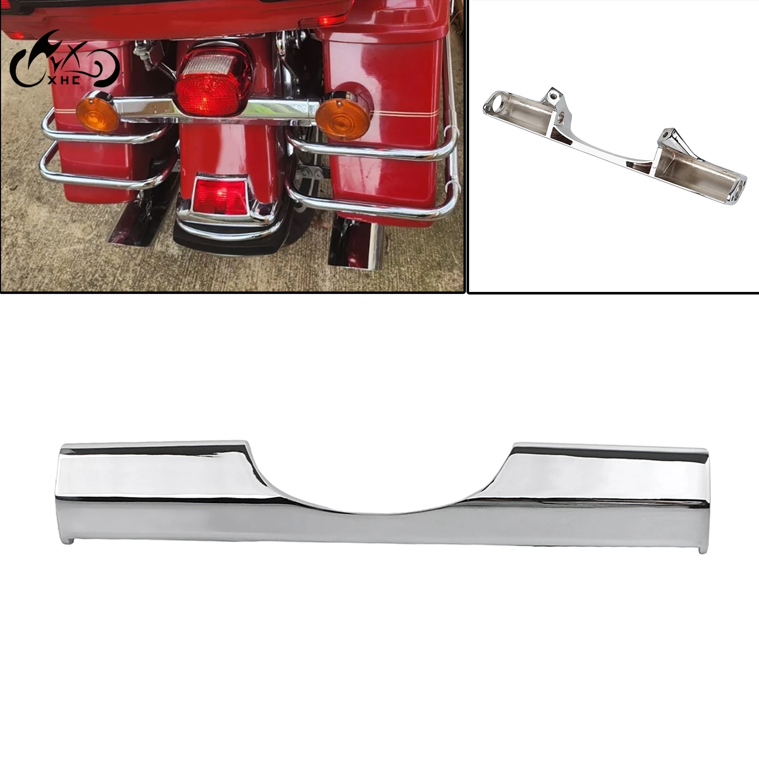 Motorcycle Chrome Rear Turn Signal Directional Mounting Bar Bracket Fits For Harley Heritage Softail Road King Electra Glide