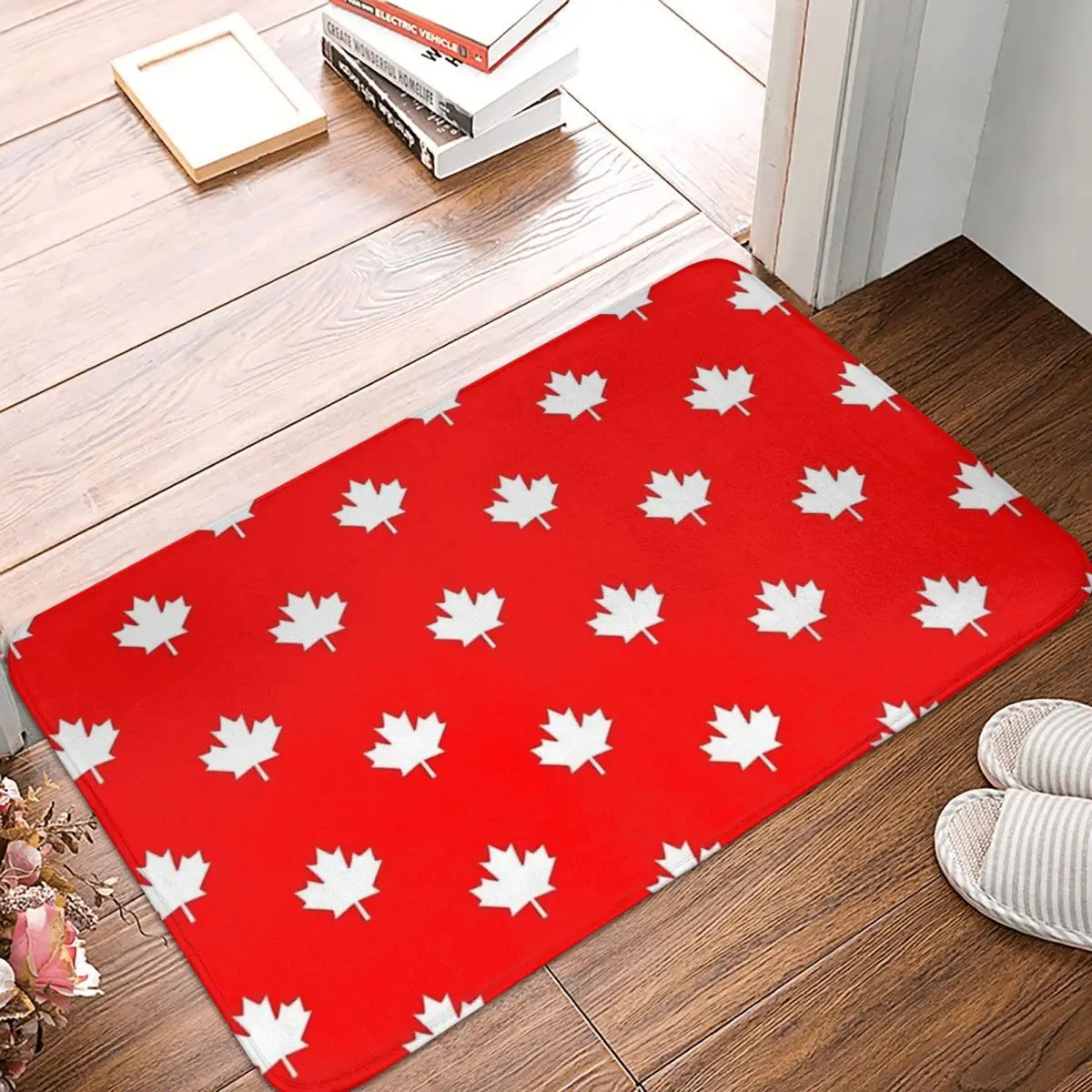 Canada Maple Leaf Flag Emblem Anti-slip Doormat Floor Mat Durable Carpet Rug for Kitchen Entrance Home Bedroom Footpad Mats