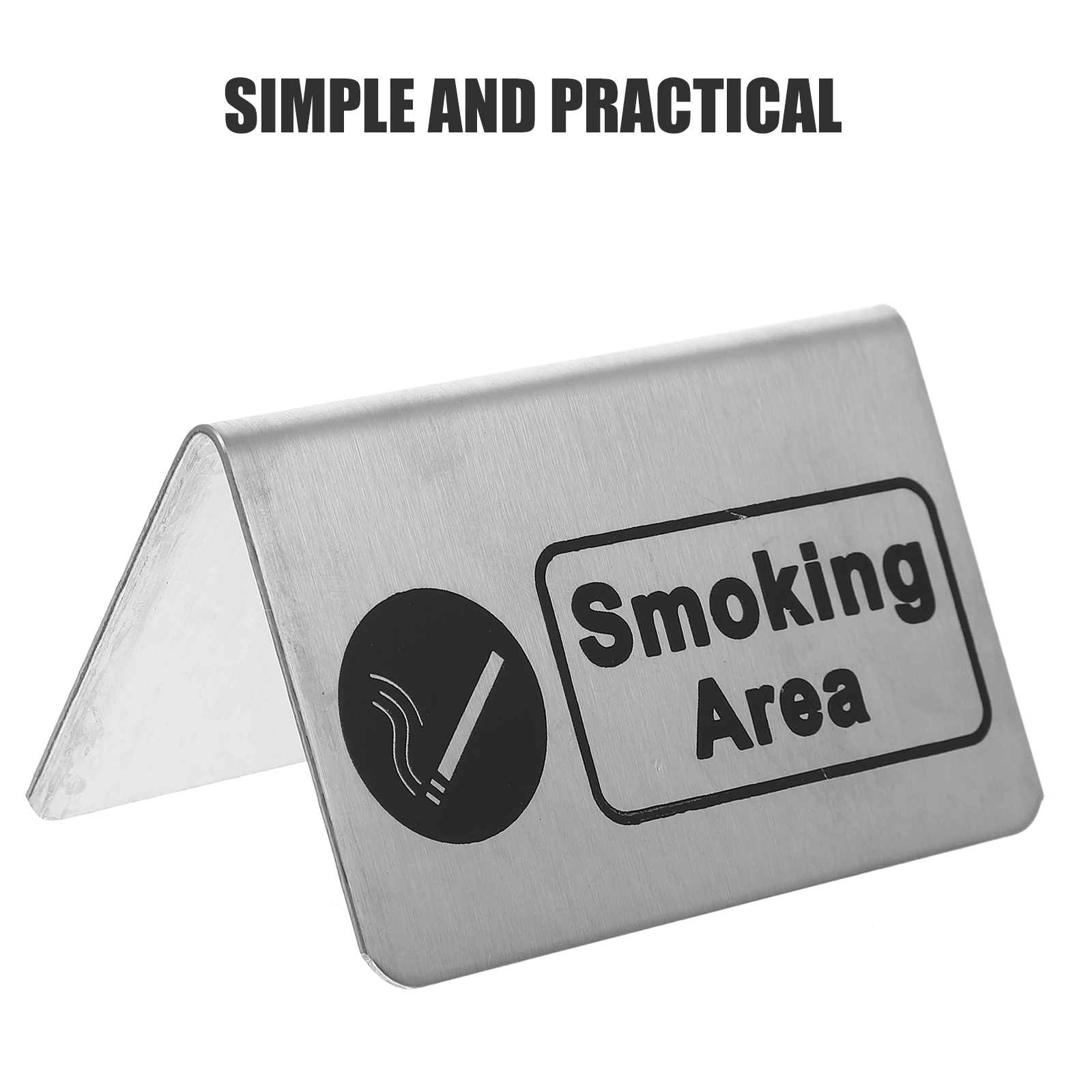 

Smoking Area Sign Labels Banquet Double Sided Restaurant Outdoor Stainless Steel