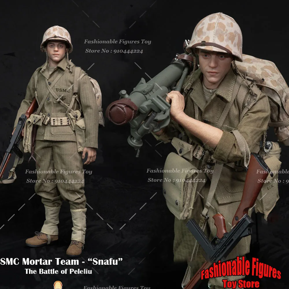 FP017 1/6 Men Soldier USMC Mortar Team Snafu The Battle of Peleliu 12Inch Action Figure Military Combat Collection Series Dolls