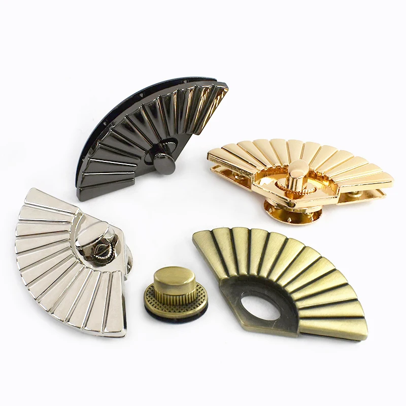 

2-10Pcs Fan Shaped Bag Lock Buckle Metal Rotating Buckles Handbag Decor Clasp Ladies' Wallet Closure Clasps DIY Bags Accessories